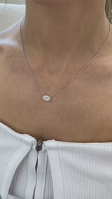 Diamond Pendant Necklace 1.5 Ct White Gold