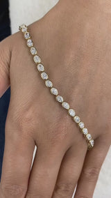 Diamond Tennis Bracelet 4 ct Yellow Gold