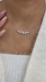 Diamond Pendant Necklace 1.9 ct White Gold