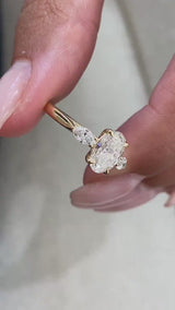 Francine Engagement Ring 1.3ct TCW, 14K Gold