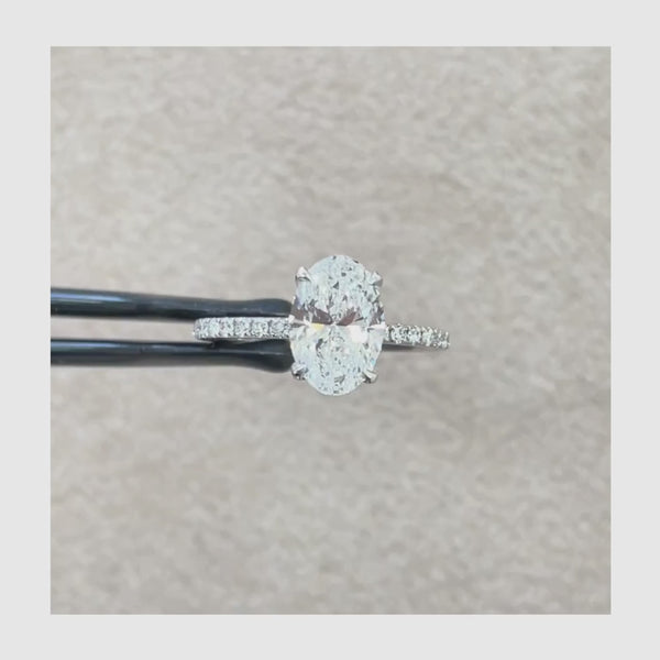 Harlee Pave Diamond Engagement Ring, White Gold 18K