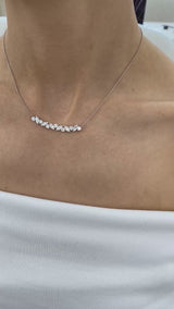 Diamond Pendant Necklace 1.7 ct White Gold