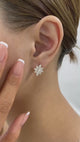 Round Studs Earrings 2.1ct TCW, Yellow Gold 14K