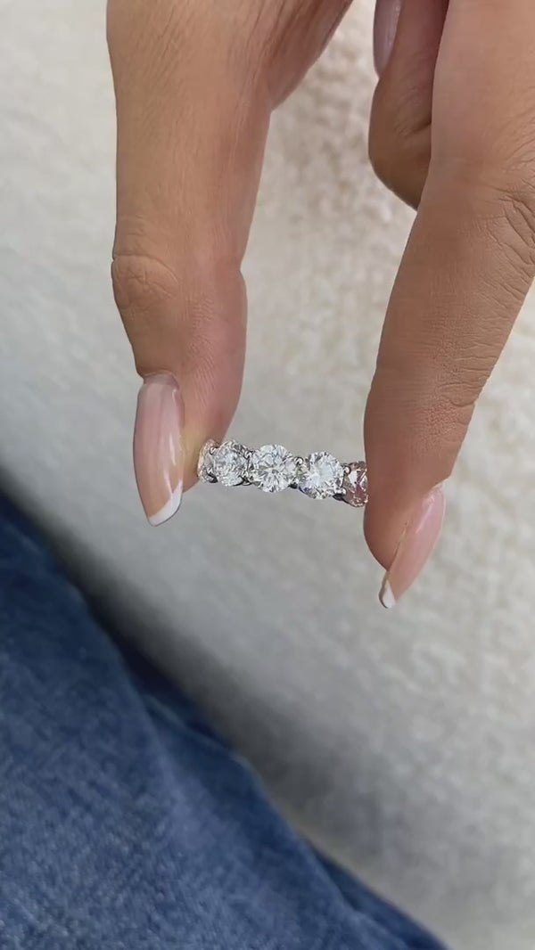 Diamond Band Ring 3.50 ct White Gold