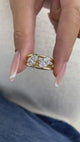 Diamond Two Stone Ring 1.7 ct Yellow Gold