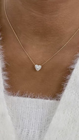 Romantic Necklace 2 ct TCW , Solid Gold 14k