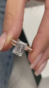 Zara Bridal Set Rings Set 3.4ct TCW, 14K Gold