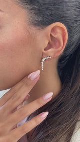 Diamond Drop Earrings 1.3 ct White Gold