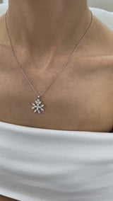 Diamond Pendant Necklace 1.4 ct White Gold