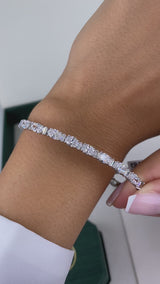 Diamond Tennis Bracelet 10.16 Carat White Gold 14K