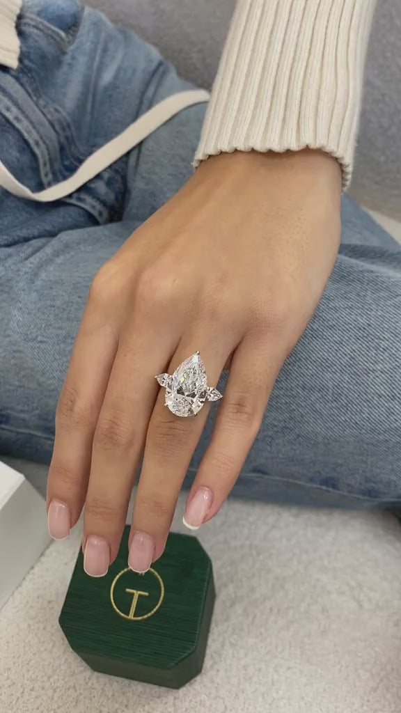 Nika Diamond Engagement Ring, 11 ct TCW, White Gold 18K