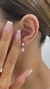 Diamond Jacket Earrings 2.1 ct White Gold