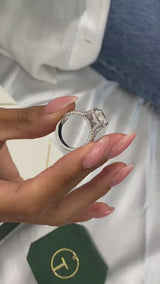 Blanche Engagement Ring 3.4ct TCW, 14K Gold