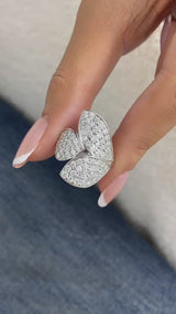 Leaves Band Fashion Ring 2.3ct TCW, 14K Gold