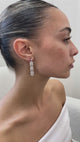 Diamond Dangle Earrings 4.4 ct White Gold