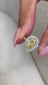 Nathalina Engagement Ring 2.97 Carat White Gold