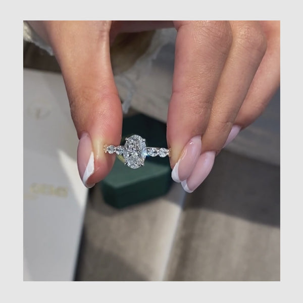 Louise Pave Diamond Engagement Ring, White Gold 18K