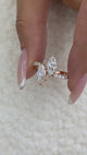 Diamond 2-Stone Fashion Ring 1.80 ct TCW, Rose Gold 14K