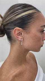 Diamond Dangle Earrings 0.6 ct White Gold
