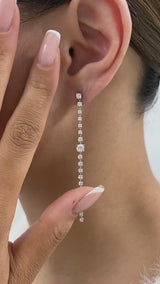 Diamond Drop Earrings 2.2 ct White Gold