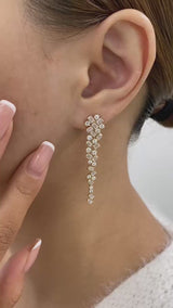 Fiona Diamond Drop Earrings, 14K Gold
