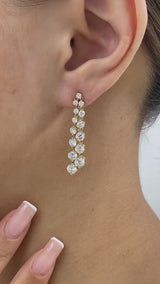 Diamond Drop Earrings 5 ct Yellow Gold