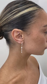 Diamond Drop Earrings 1.47 ct Yellow Gold