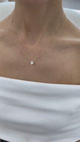 Diamond Pendant Necklace 1 Ct Yellow Gold