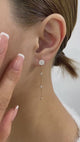 Round Drop Earrings 2.3ct TCW, Rose Gold 14K