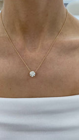 Diamond Pendant Necklace 2.5 ct Yellow Gold