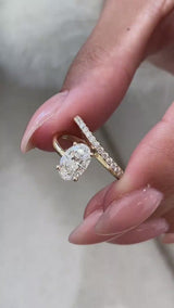 Martine Engagement Ring 1.1ct TCW, 14K Gold