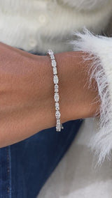 Diamond Tennis Bracelet 4.4 ct White Gold