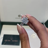 Valery - Emerald Cut 8 Carat Diamond Engagement Ring