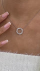 Diamond Pendant Necklace 1.4 ct White Gold