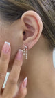 Diamond Drop Earrings 1 ct Rose Gold