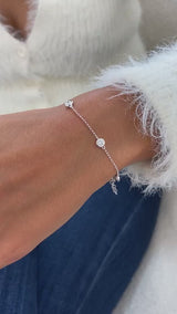 Diamond Bracelet 0.67 Carat White Gold 14K