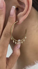 Diamond Hoop Earrings 1.8 ct Yellow Gold