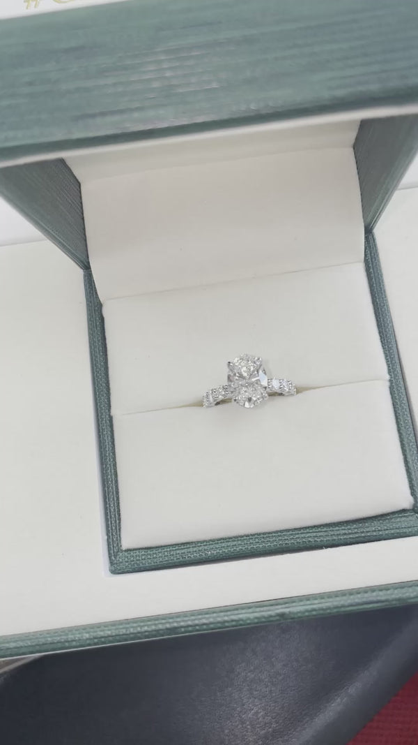 Dina Pave Diamond Engagement Ring, White Gold 18K