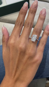 Goldie Engagement Ring 4.35 Carat White Gold