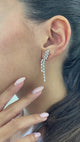 Diamond Drop Earrings 2.1 ct White Gold