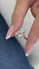 Diamond 3-Stone Cluster Fashion Ring 1.20 ct TCW, Rose Gold 14K