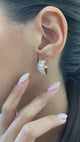 Diamond Hoop Earrings 3.6 ct Rose Gold