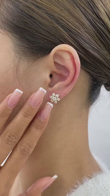 Diamond Stud Earrings 1.9 ct Yellow Gold