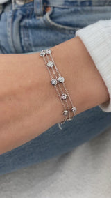 Diamond Link Bracelet 1.10 ct White Gold