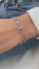 Diamond Link Bracelet 1.10 ct White Gold