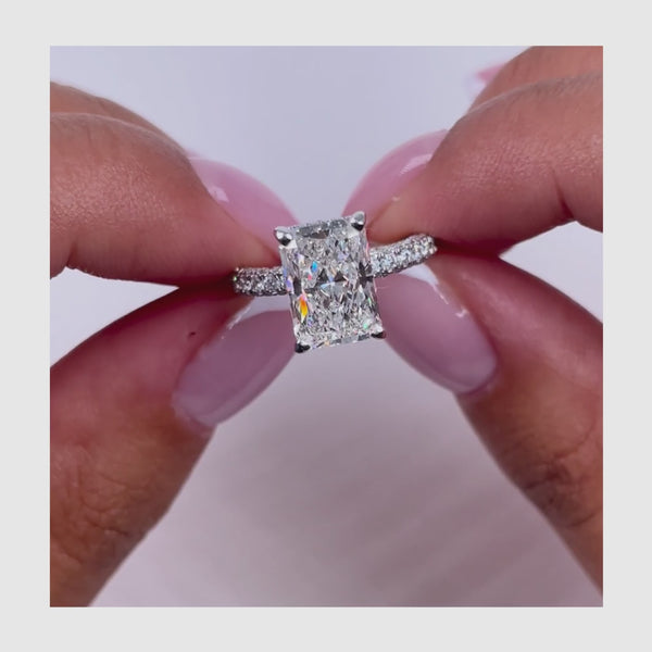SELINA - Radiant Cut 3.10 Carat Diamond Engagement Ring