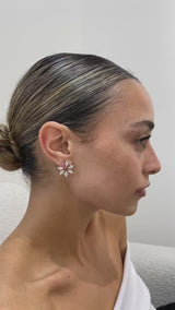 Diamond Ear Jacket Earrings 2 ct White Gold