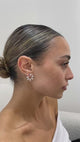 Diamond Ear Jacket Earrings 2 ct White Gold