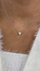 Romantic Necklace 1 ct TCW , Solid Gold 14k