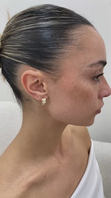 Diamond Huggie Earrings 0.4 ct Yellow Gold
